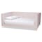 Baxton Studio Oksana Modern Glam and Luxe Light Pink Velvet Fabric and Gold Finished Queen Size Daybed 174-10986-Zoro - alternate 1